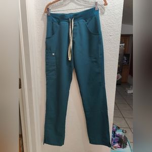 2 Figs Caribbean Blue scrub bottoms limited edition XS tall pants